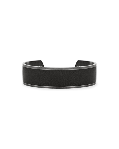 [ACCEPTANCE] METAL LEATHER BANGLE