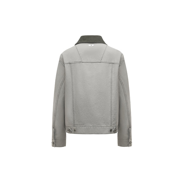 [RESET] PATCHWORK WASHED JACKET - WASHED GRAVEL