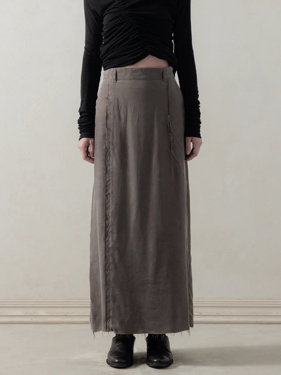 FRAYED SKIRT - GREY