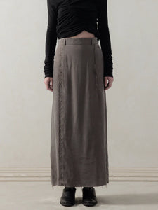 FRAYED SKIRT - GREY