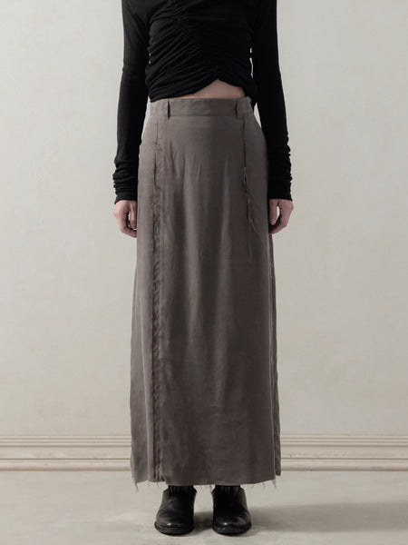 FRAYED SKIRT - GREY