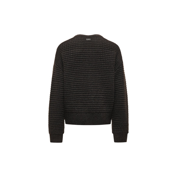 [RESET] V-NECK CARDIGAN - DARK BROWN