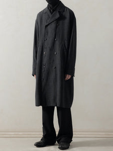 SHEPAERD DOUBLE BREASTED DISTRESSED COAT
