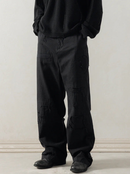 DISTRESSED WORK PANTS