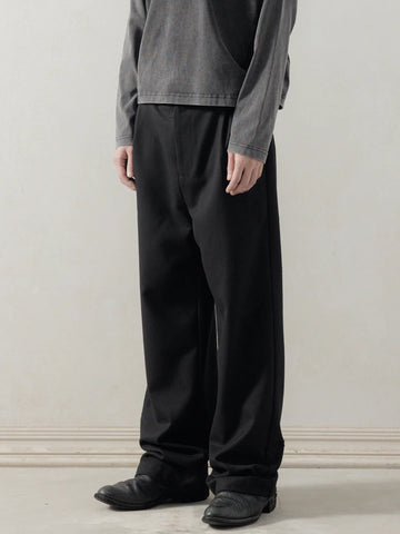 DISTRESSED WOOL PANTS