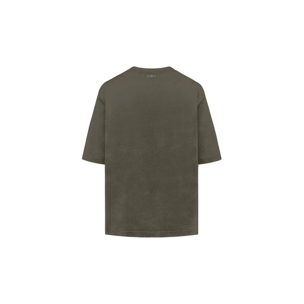 [RESET] WASHED TEE - WASHED DARK MOSS GREEN