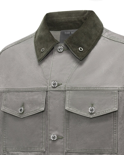 [RESET] PATCHWORK WASHED JACKET - WASHED GRAVEL
