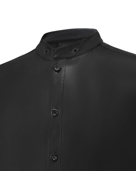 [ACCEPTANCE] FAUX LEATHER SHIRT