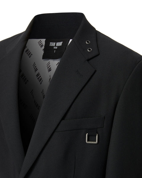 "CHOICES" OVERSIZED SUIT JACKET - BLACK