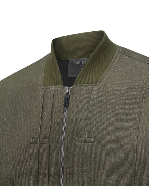 [RESET] ZIP-UP JACKET - DARK MOSS GREEN