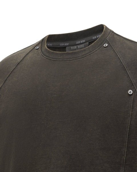 [RESET] WASHED TEE - WASHED DARK MOSS GREEN