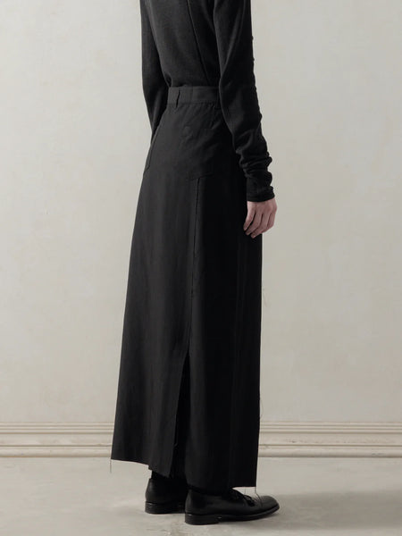 FRAYED SKIRT - BLACK