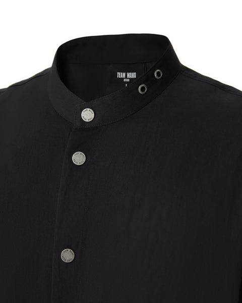 "CHOICES" BANDED COLLAR SHIRT