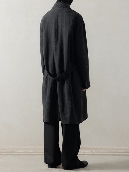 SHEPAERD DOUBLE BREASTED DISTRESSED COAT