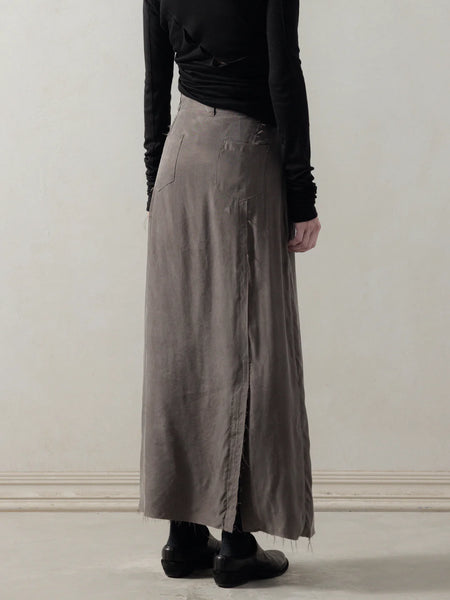 FRAYED SKIRT - GREY