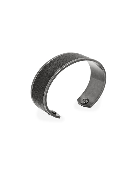 [ACCEPTANCE] METAL LEATHER BANGLE