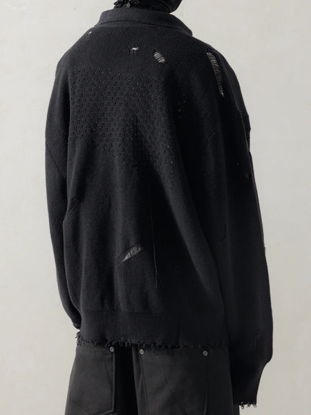 DESTROYED KNIT JACKET