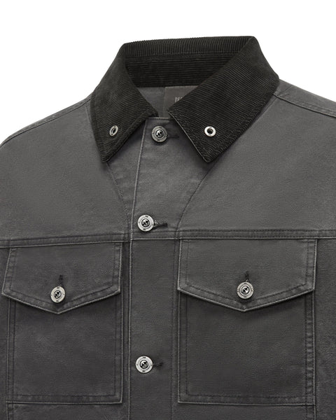 [RESET] PATCHWORK WASHED JACKET - WASHED ASH GREY