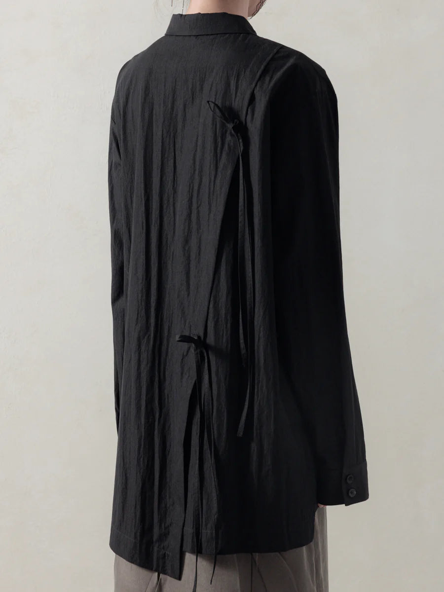 DROP SHOULDER SHIRT - BLACK