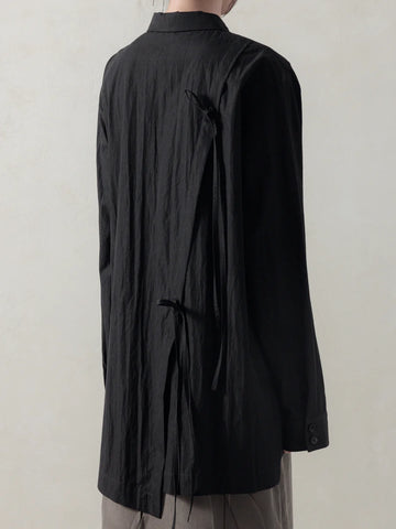 DROP SHOULDER SHIRT - BLACK