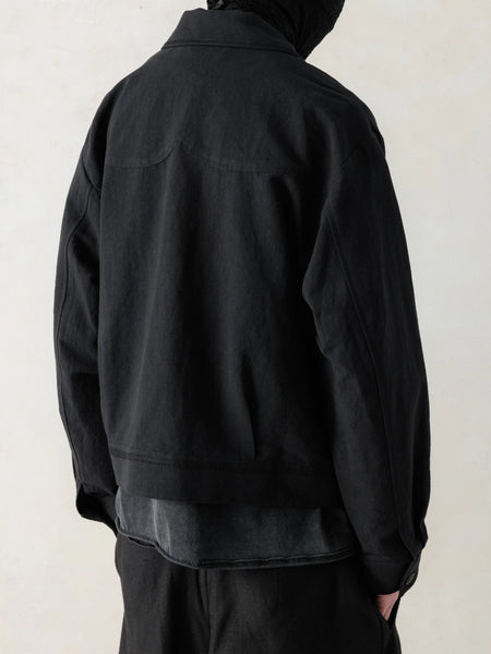 "WIP" JACKET - BLACK
