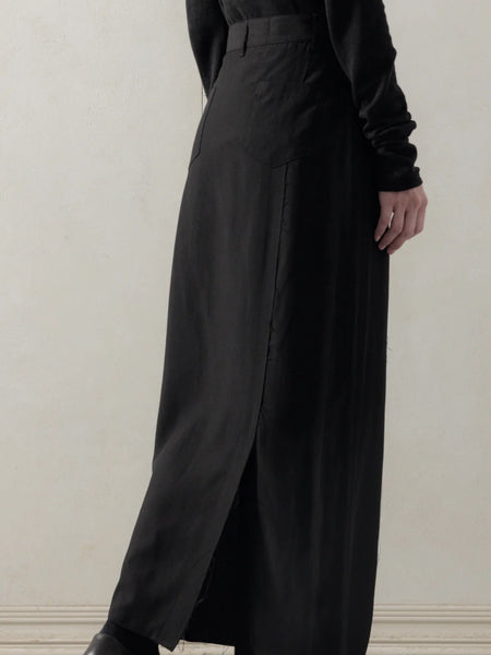 FRAYED SKIRT - BLACK