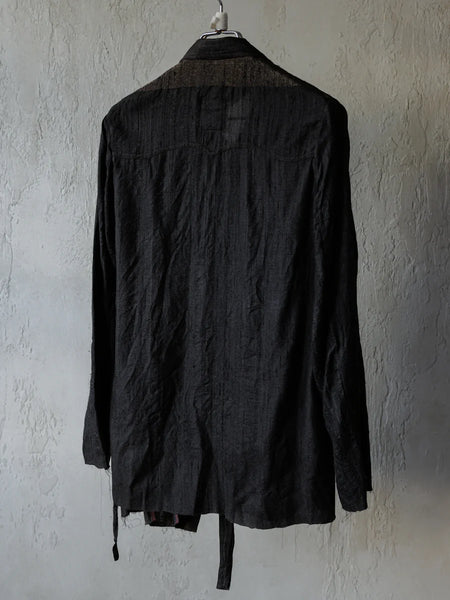 Forgotten Materials || ASYMMETRIC SHIRT - BLACK