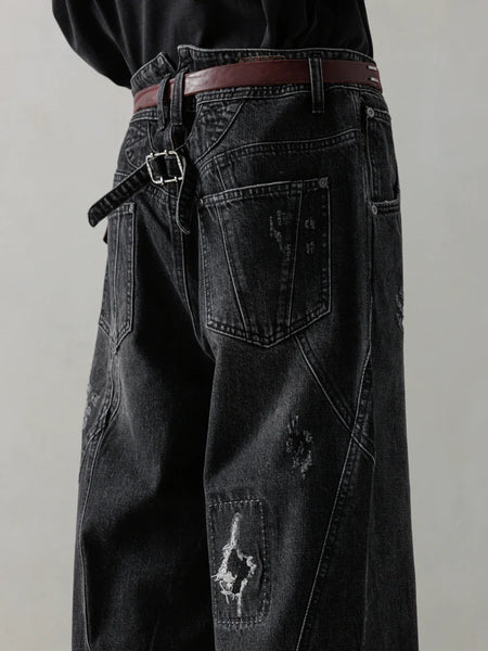 WORN-OUT DENIM - WAHSED BLACK
