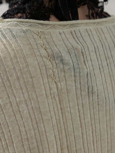 SEMI-SHEER DIRT KNIT - DUSTY BEIGE