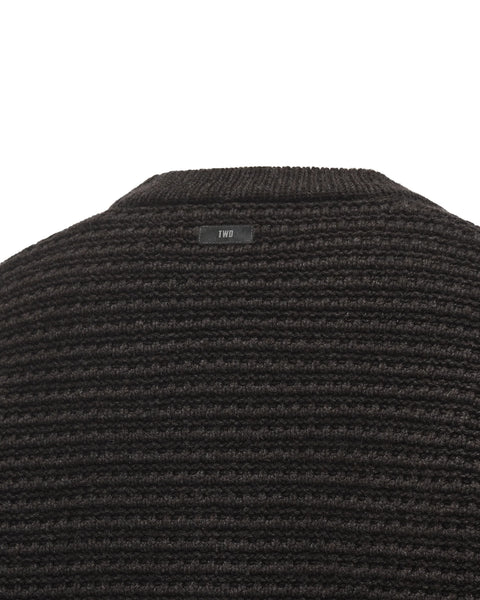 [RESET] V-NECK CARDIGAN - DARK BROWN