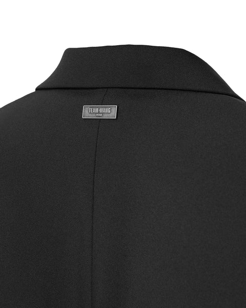 "CHOICES" OVERSIZED SUIT JACKET - BLACK