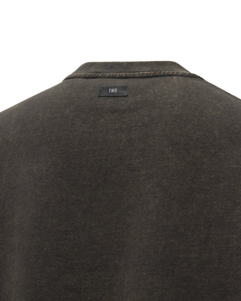 [RESET] WASHED TEE - WASHED DARK MOSS GREEN
