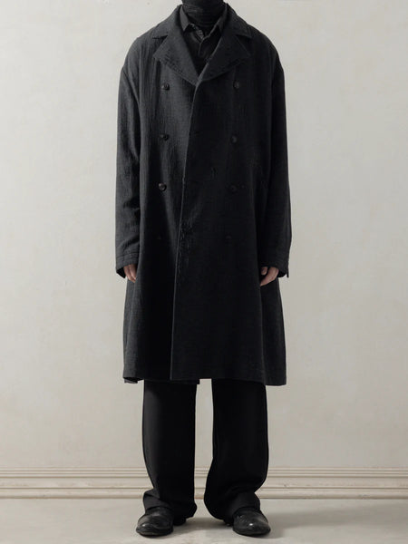SHEPAERD DOUBLE BREASTED DISTRESSED COAT