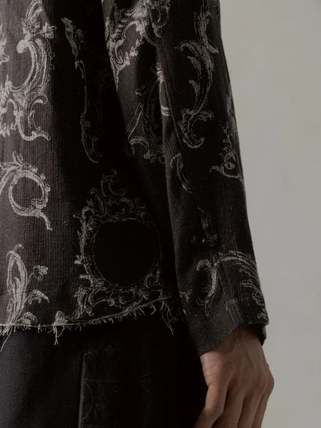 24FW SEASONAL PRINT L/S SHIRT - BLACK