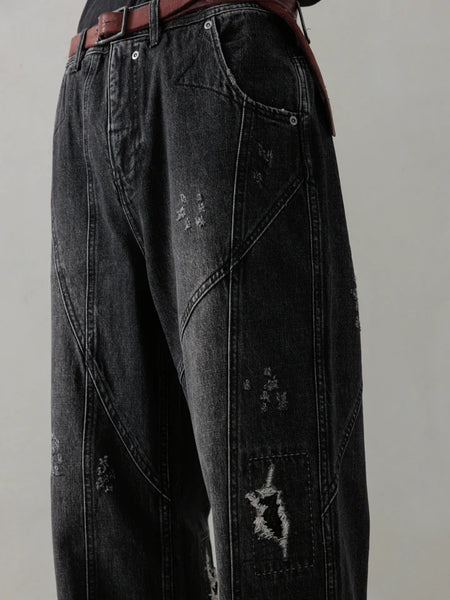 WORN-OUT DENIM - WAHSED BLACK