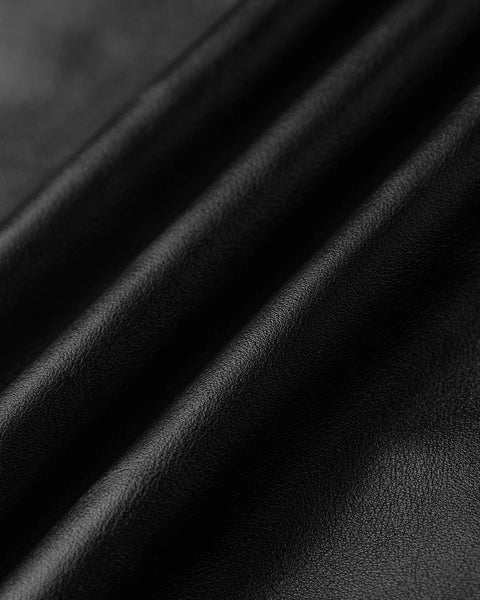 [RESET] FAUX LEATHER WIDE-LEG TROUSERS - BLACK