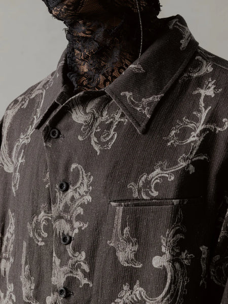 24FW SEASONAL PRINT L/S SHIRT - BLACK