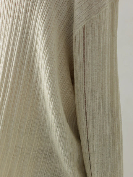 SEMI-SHEER DIRT KNIT - DUSTY BEIGE