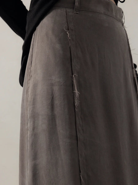 FRAYED SKIRT - GREY