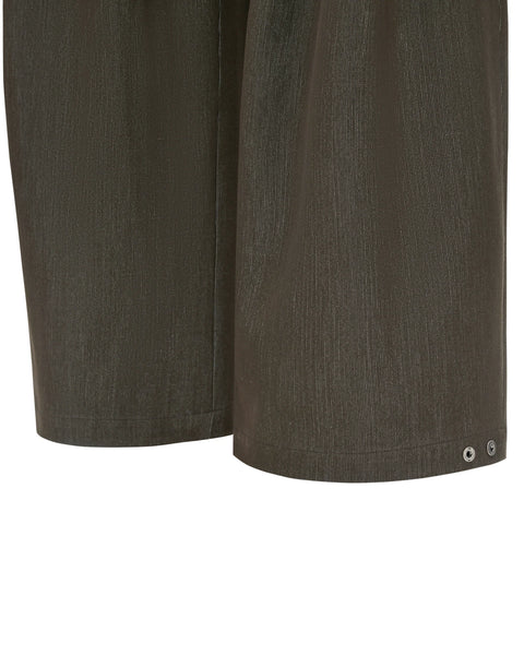 [RESET] PLEATED TROUSER - DARK MOSS GREEN