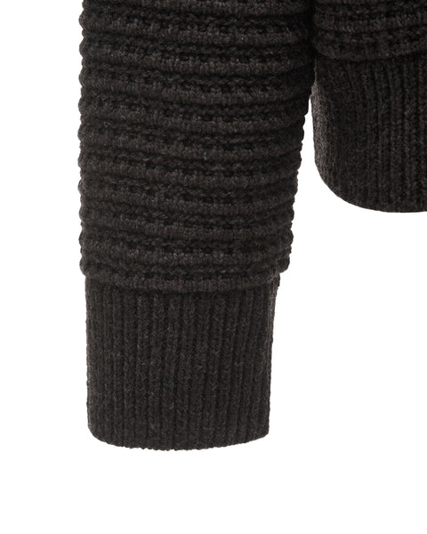 [RESET] V-NECK CARDIGAN - DARK BROWN
