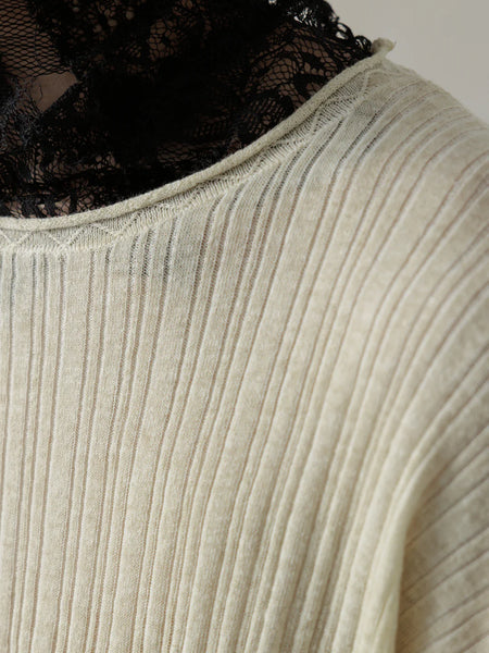 SEMI-SHEER DIRT KNIT - DUSTY BEIGE