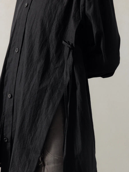DROP SHOULDER SHIRT - BLACK