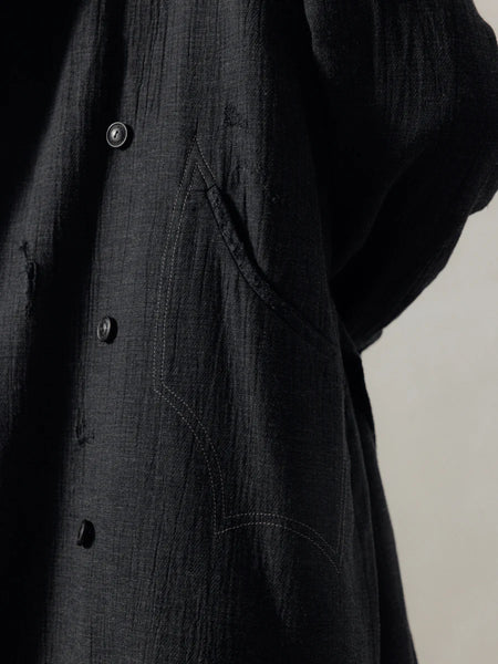 SHEPAERD DOUBLE BREASTED DISTRESSED COAT