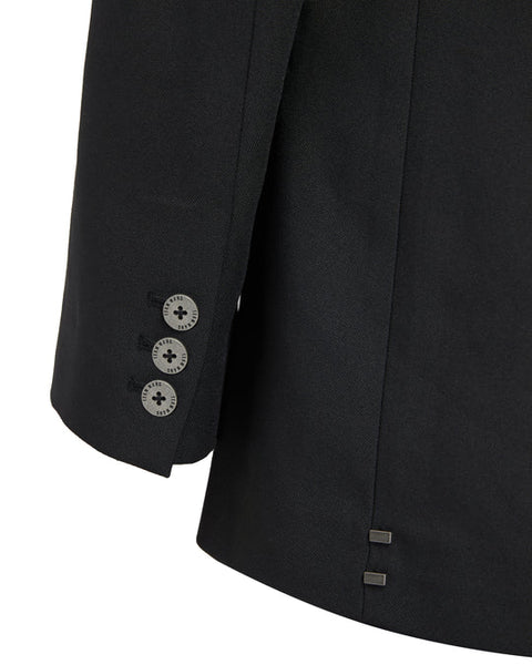 "CHOICES" OVERSIZED SUIT JACKET - BLACK