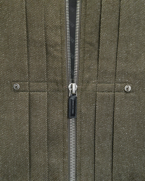 [RESET] ZIP-UP JACKET - DARK MOSS GREEN