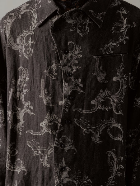 24FW SEASONAL PRINT L/S SHIRT - BLACK