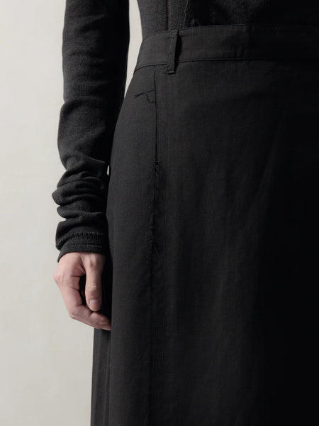 FRAYED SKIRT - BLACK
