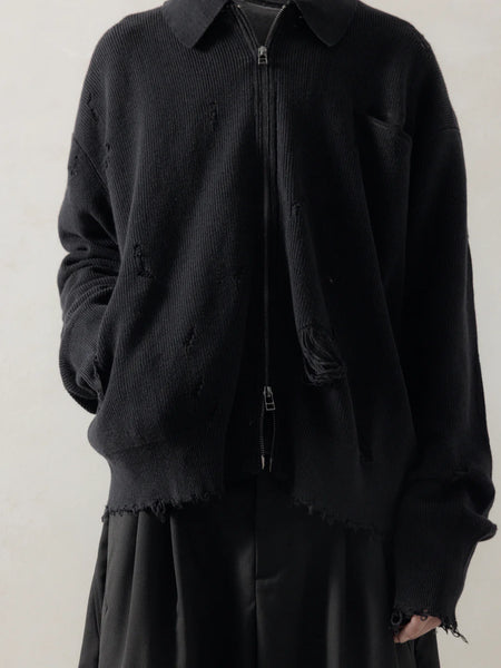 DESTROYED KNIT JACKET
