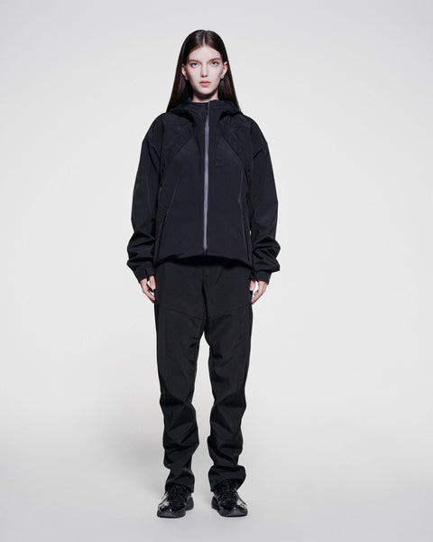 LOGO-EMB. PANNELED SHELL TRACK JACKET